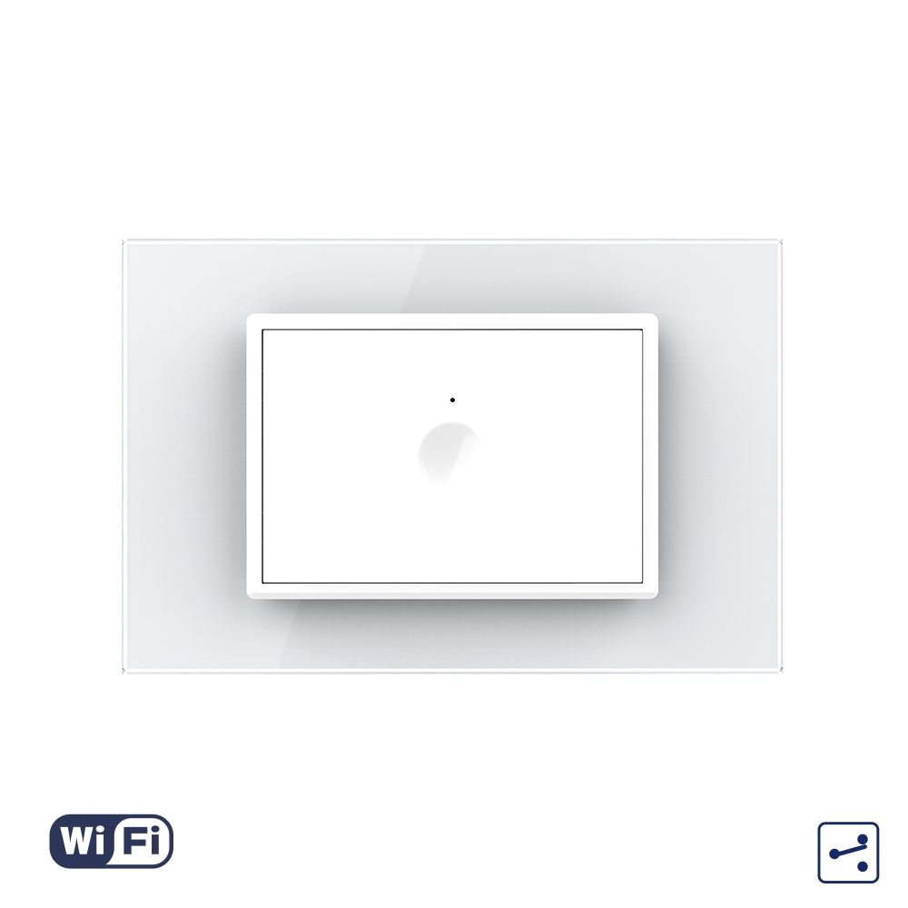 Intrerupator Wi-Fi Touch Livolo, Sticla, Standard Italian