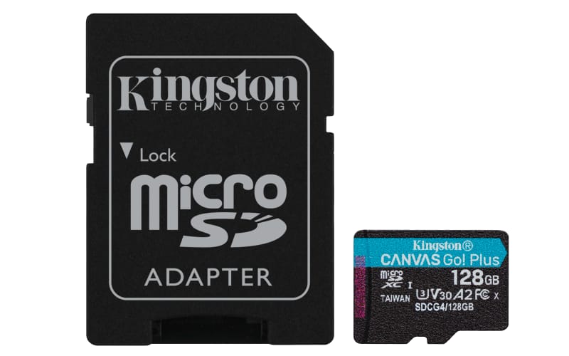 Card MicroSDXC Kingston Canvas GO Plus 128GB, 200 MB/s