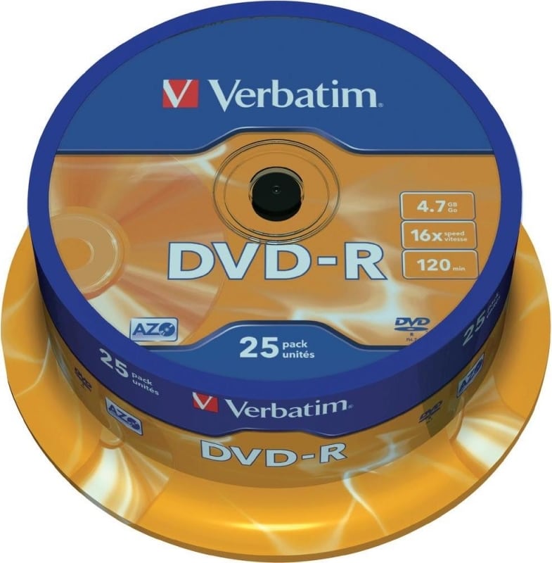 DVD-R VERBATIM 43522 Matt Silver 4.7GB 16x 25 buc