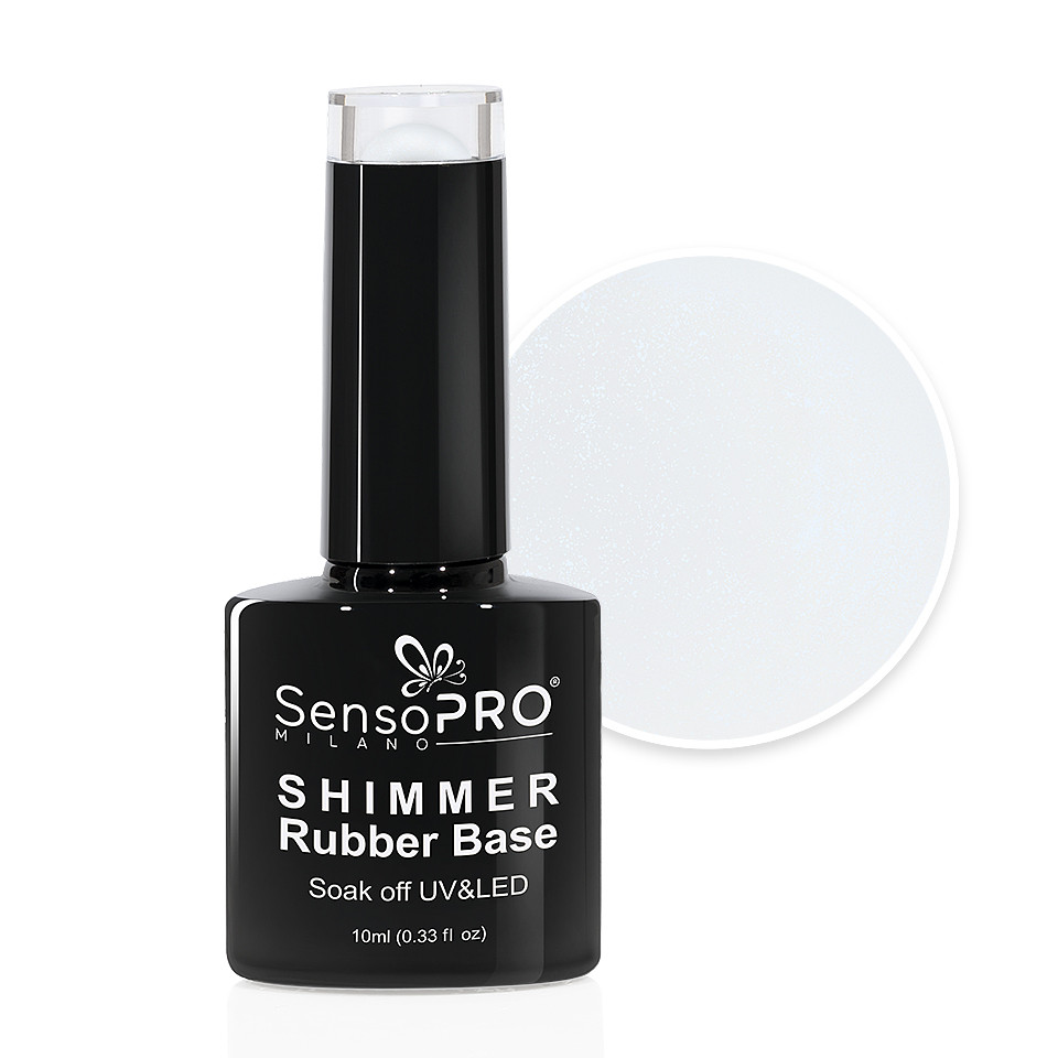 Shimmer Rubber Base SensoPRO Milano 02 Milky White