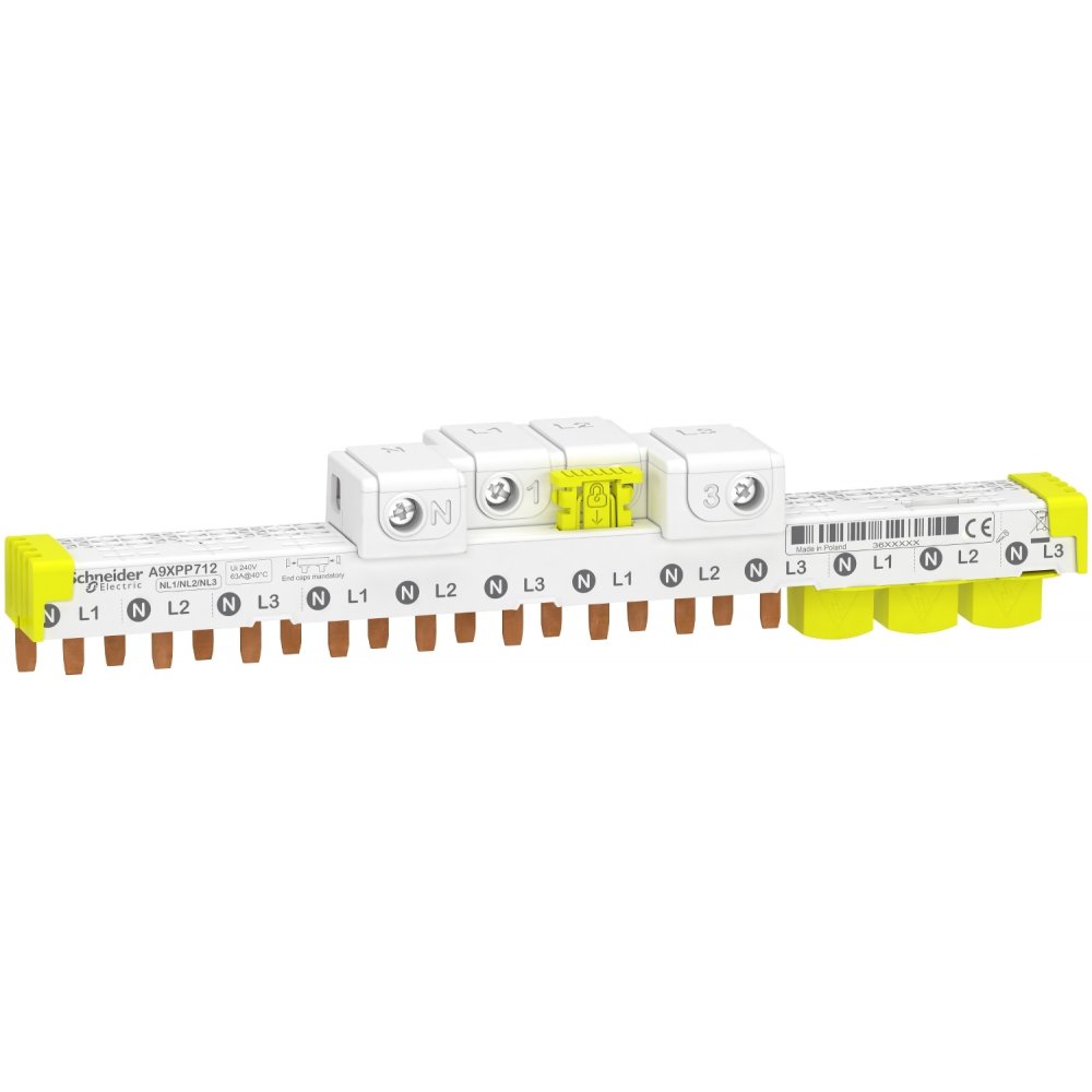 Pieptene Schneider Acti9 iC40, 3P+N, 12m