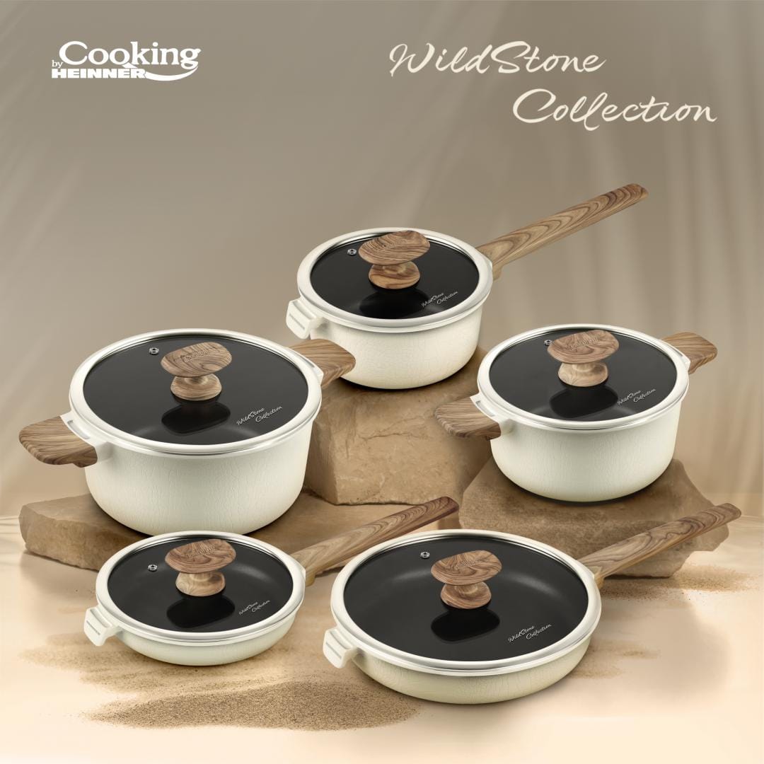 Caserolă Heinner Wild Stone 18x9 cm cu Capac - Aluminiu Premium - imagine 9