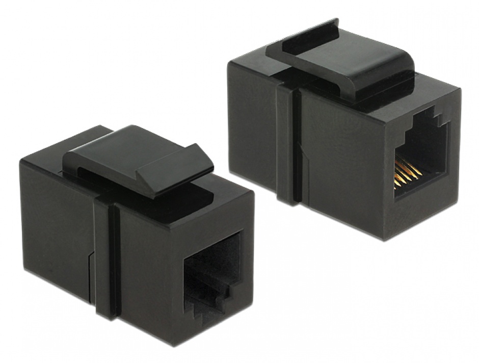 Modul Keystone RJ12 M-M Negru Delock 86390