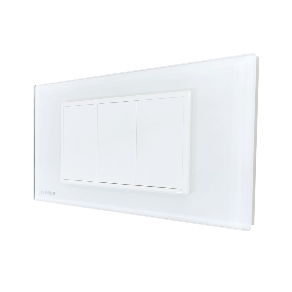 Priza Blank Livolo Sticlă | Rama Italiană - imagine 2