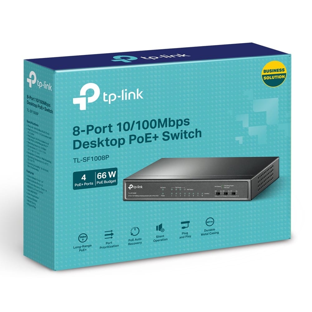 Switch TP-LINK TL-SF1008P 8 Porturi 10/100 Mbps cu PoE - imagine 18