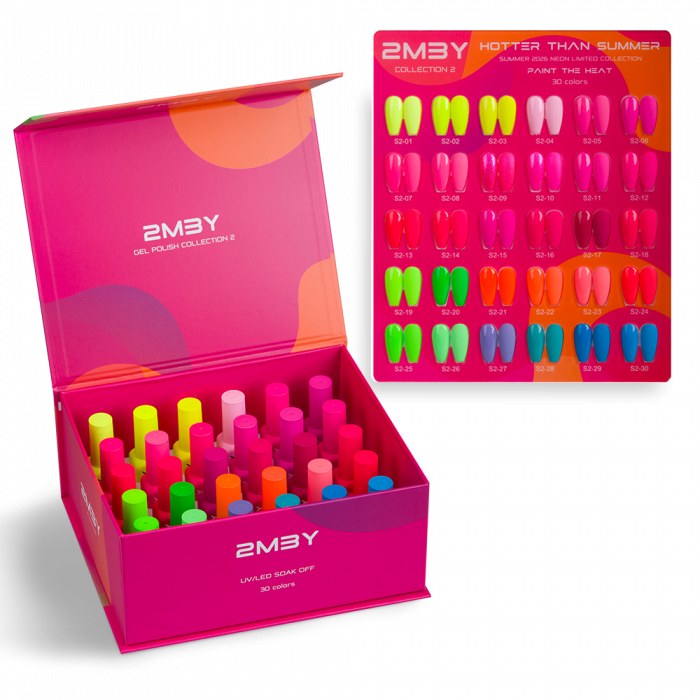 Set Gel Lack Summer Neon 30 buc, 13 ml | Nailshop