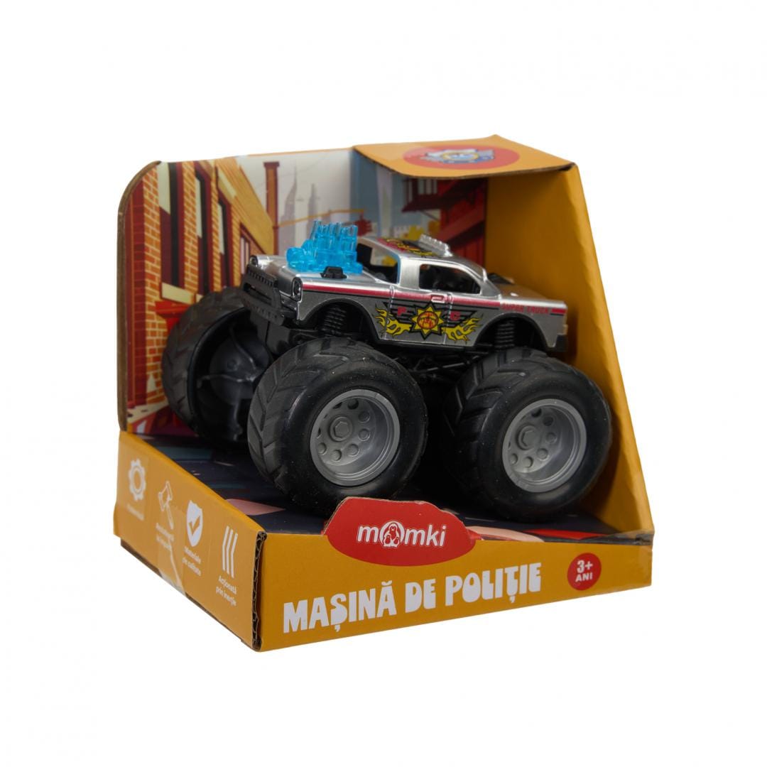 Mașină Poliție Inerție Momki 8.5cm - Jucărie Copii 3+ Ani - imagine 12