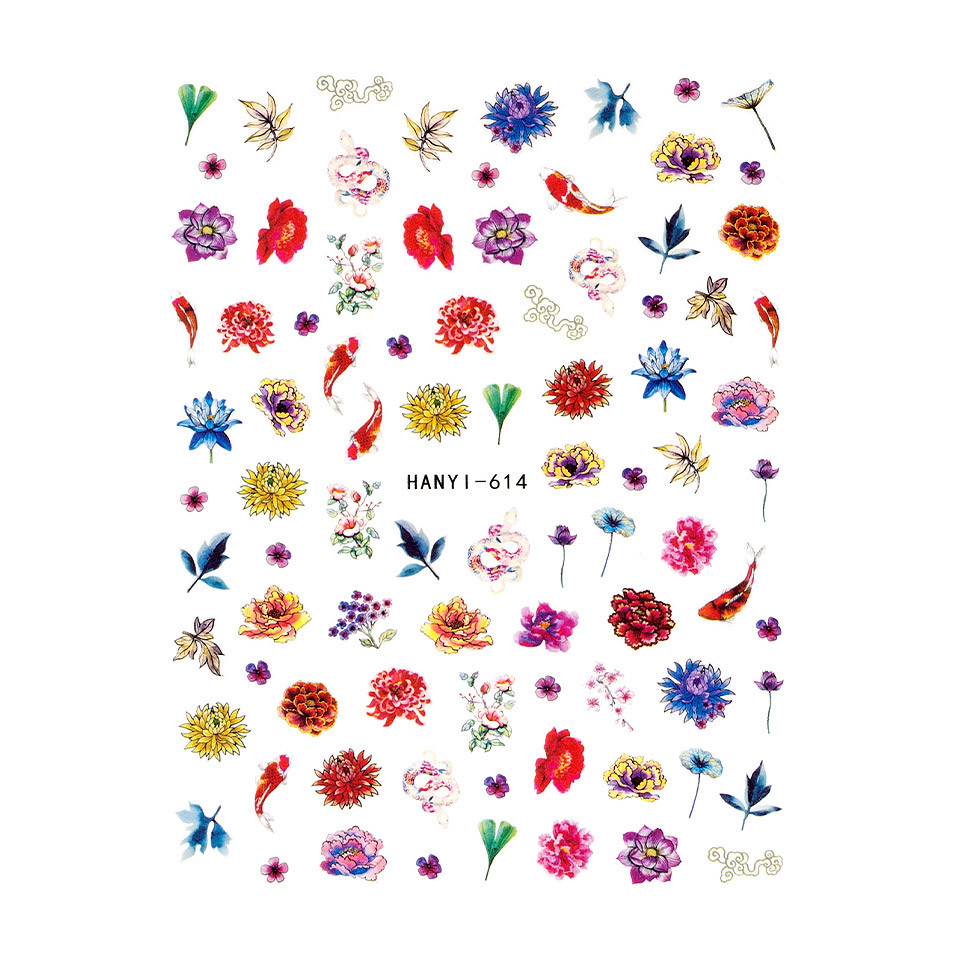Abtibilduri Unghii SensoPRO Milano Flower Box Model HANYI-614