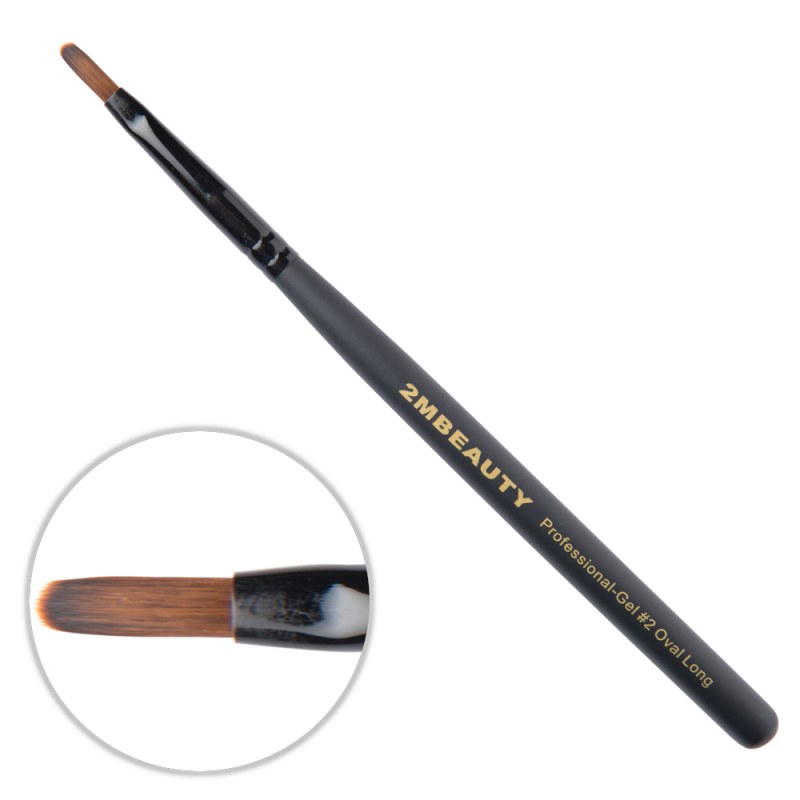 Pensula Gel 2M Black Beauty Long Oval nr. 2