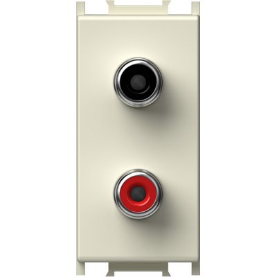 Priza Modulară 2xRCA Audio, TEM, 1m, Crem