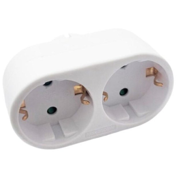 Dublu Stecher Spacer Schuko 16A, 2 Prize cu Protectie Copii
