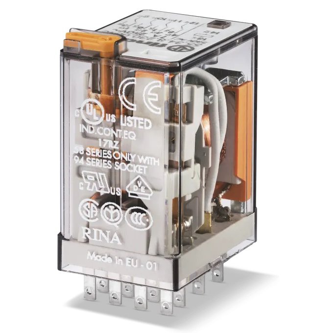 Releu Finder 55.34, 4CO, 7A, cu buton test