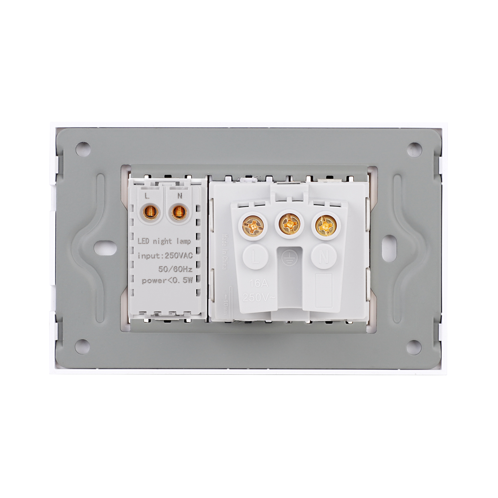 Priza Schuko cu Lampa de Veghe si Rama Sticla 3M LUXION - imagine 4
