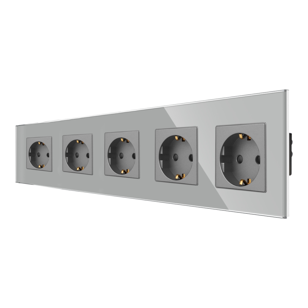 Priză Cvintuplă LUXION cu Ramă Sticlă IP45 - imagine 13