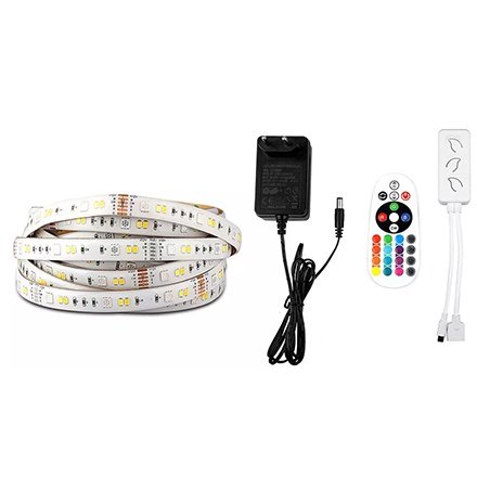 Kit banda LED smart V-TAC SMD5050 RGB+alb 12V 5m IP65