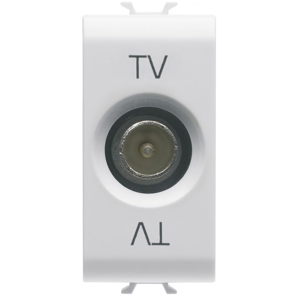 Priză TV trecere 10dB 1 modul Gewiss Alb