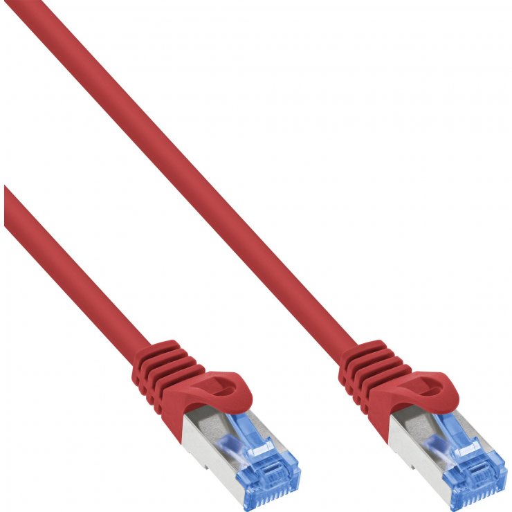 Cablu RJ45 Cat.6A S/FTP 0.3m Rosu InLine