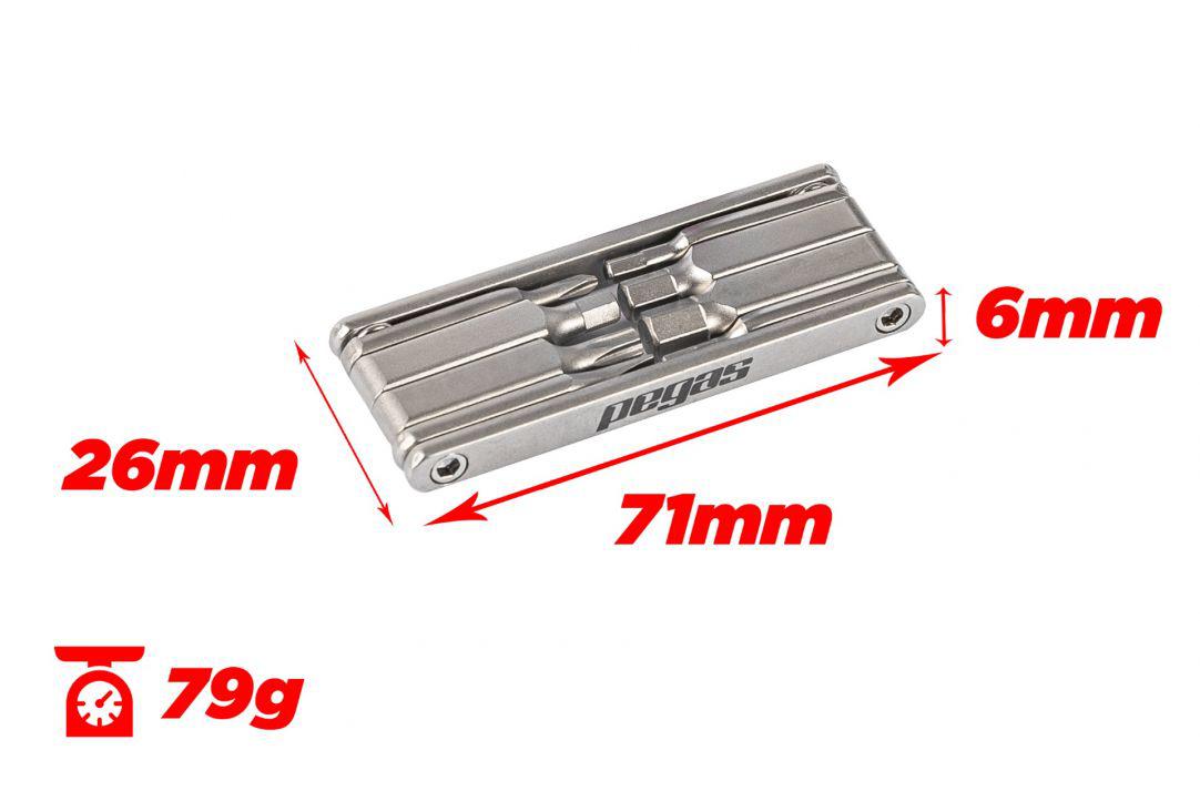 Mini Set Scule Pegas 8 in 1 Oțel Cr-V - Compact și Versatil - imagine 2