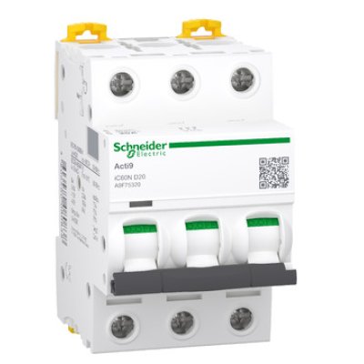 Siguranță automată Schneider Acti9 iC60N 3P 20A curba D
