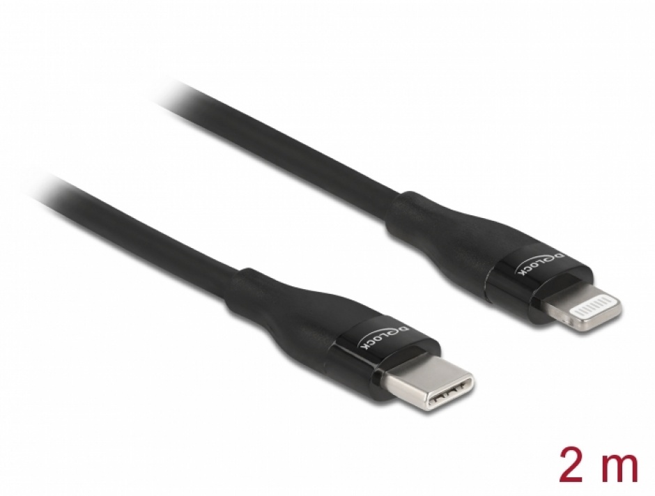 Cablu USB-C Lightning MFi 2m Delock