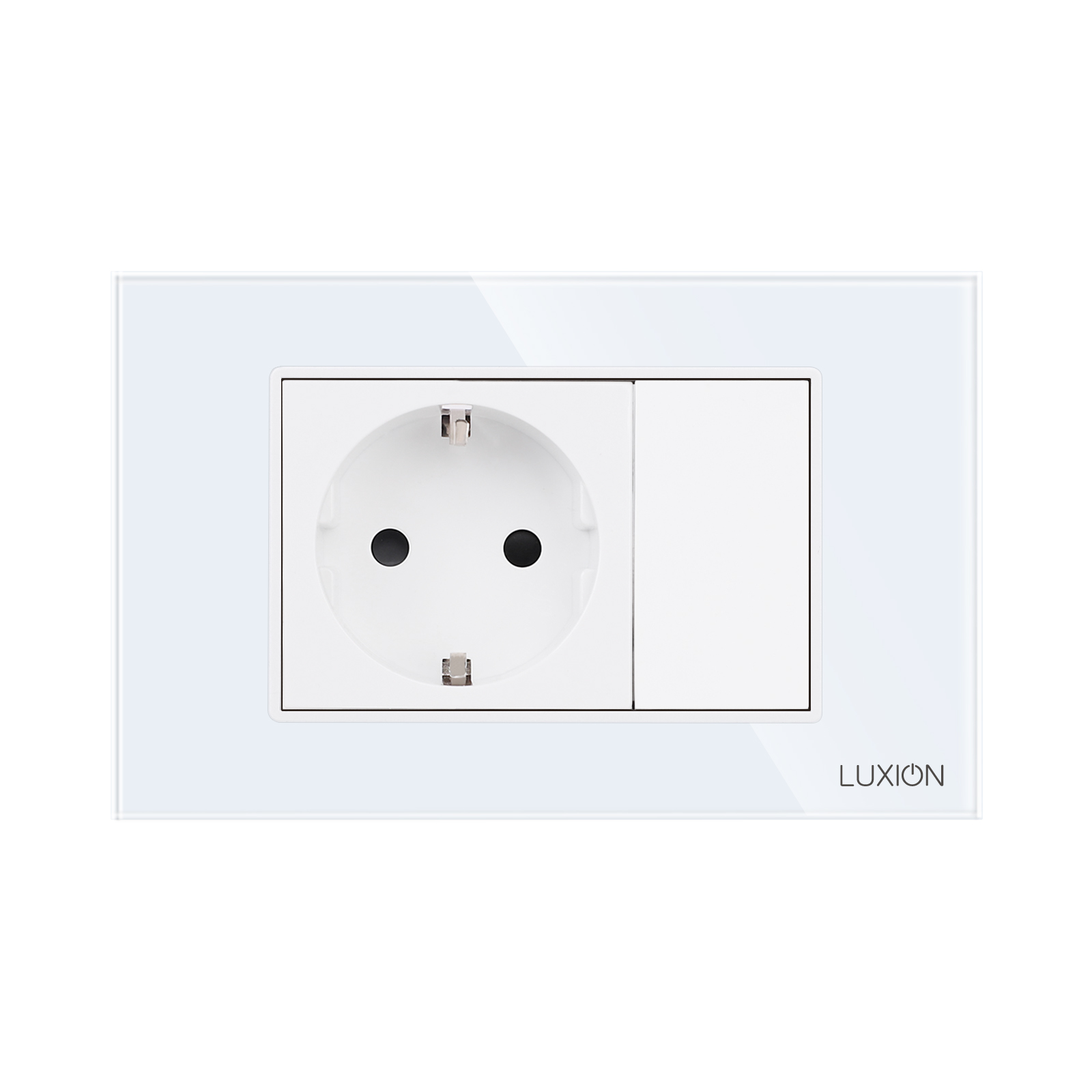 Priza Simplă și Tastă Falsă Sticlă Luxion - imagine 2