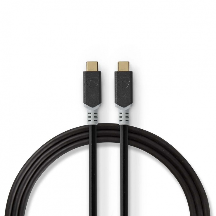 Cablu USB-C 3.2 Gen 2, 20Gb/s, 100W, 1m, Nedis