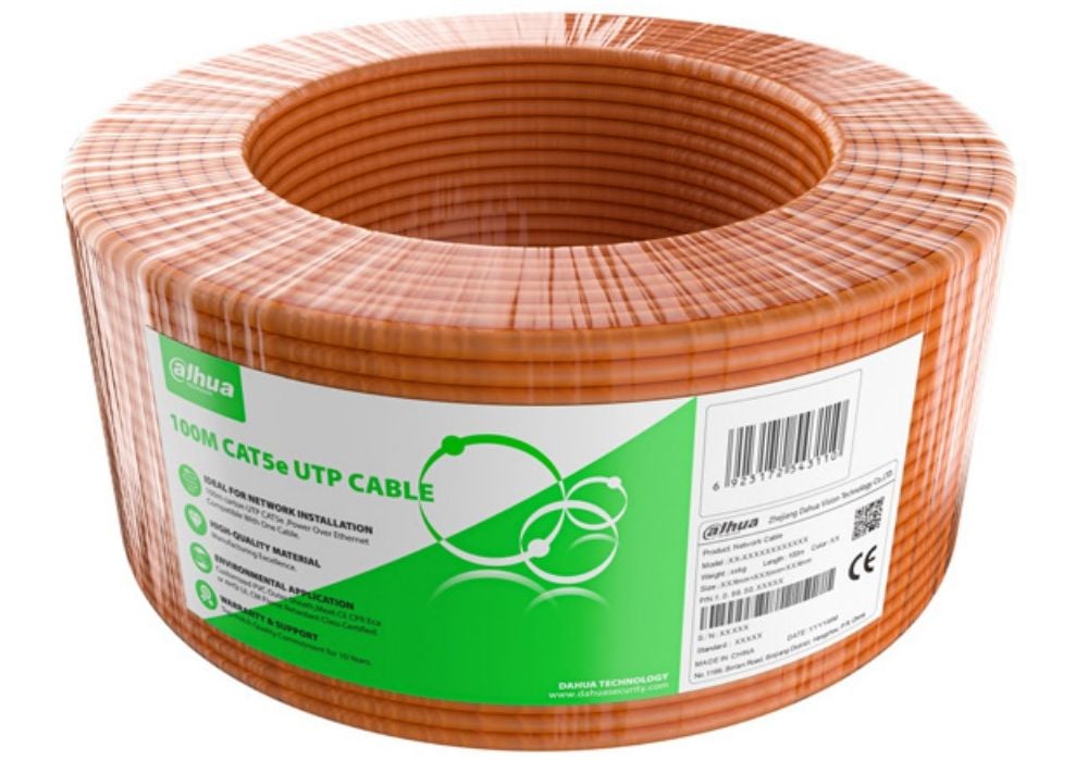 Cablu UTP CAT5e Dahua 100m Portocaliu - imagine 1
