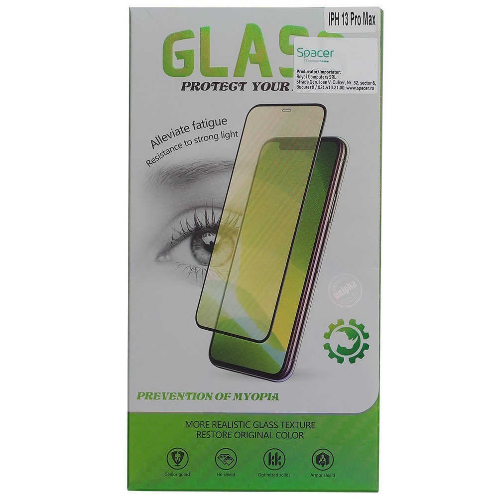Folie Sticla Spacer iPhone 13 Pro Max 9H - Protectie Totala