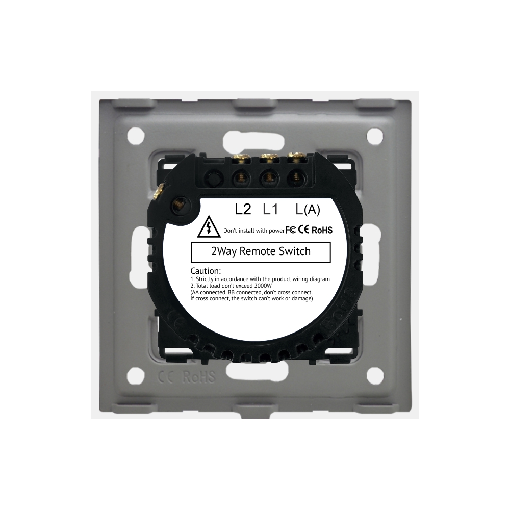 Intrerupator Touch Dublu RF433, Aluminiu/Sticla LUXION - imagine 4