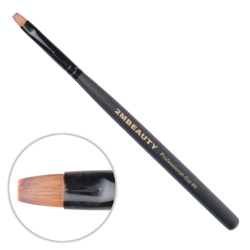 Pensula Gel 2M Black Beauty Nr.6, Păr Natural