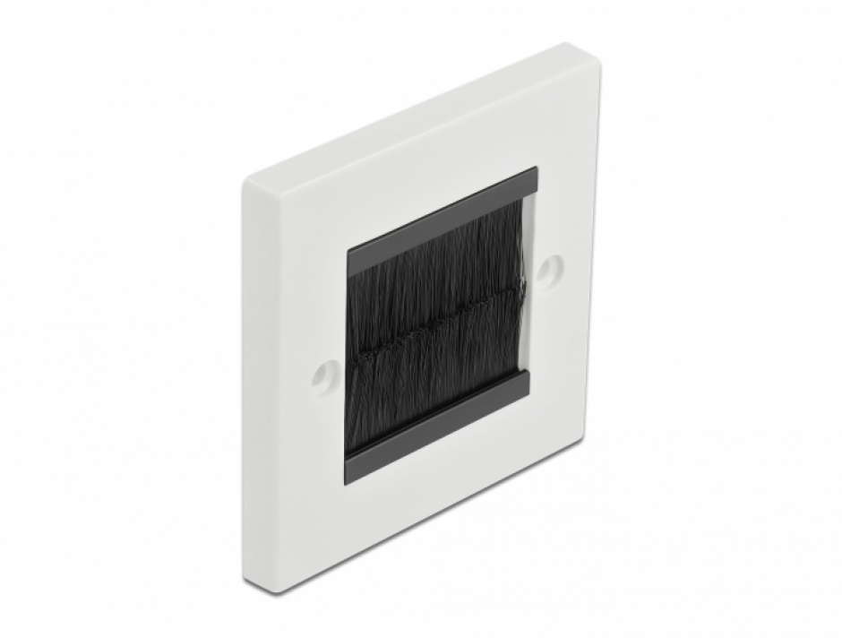 Priza Organizare Cabluri cu Perii Delock 86x86mm - imagine 1
