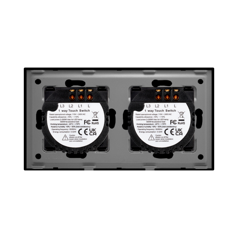 Intrerupator Dublu Touch Sticla LUXION, 10A, Modern - imagine 8