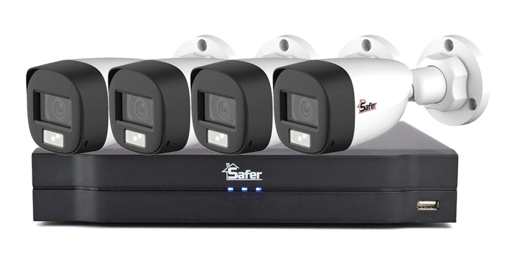 Kit Supraveghere Safer 4 Camere Full HD Exterior