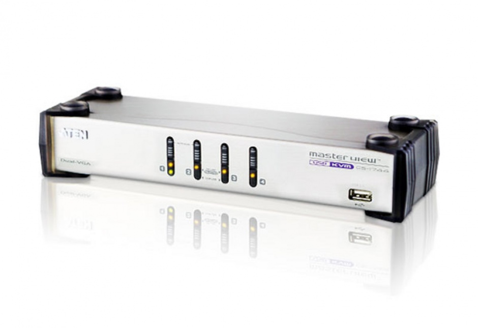 ATEN CS1744C KVM Switch 4 Porturi Dual View USB