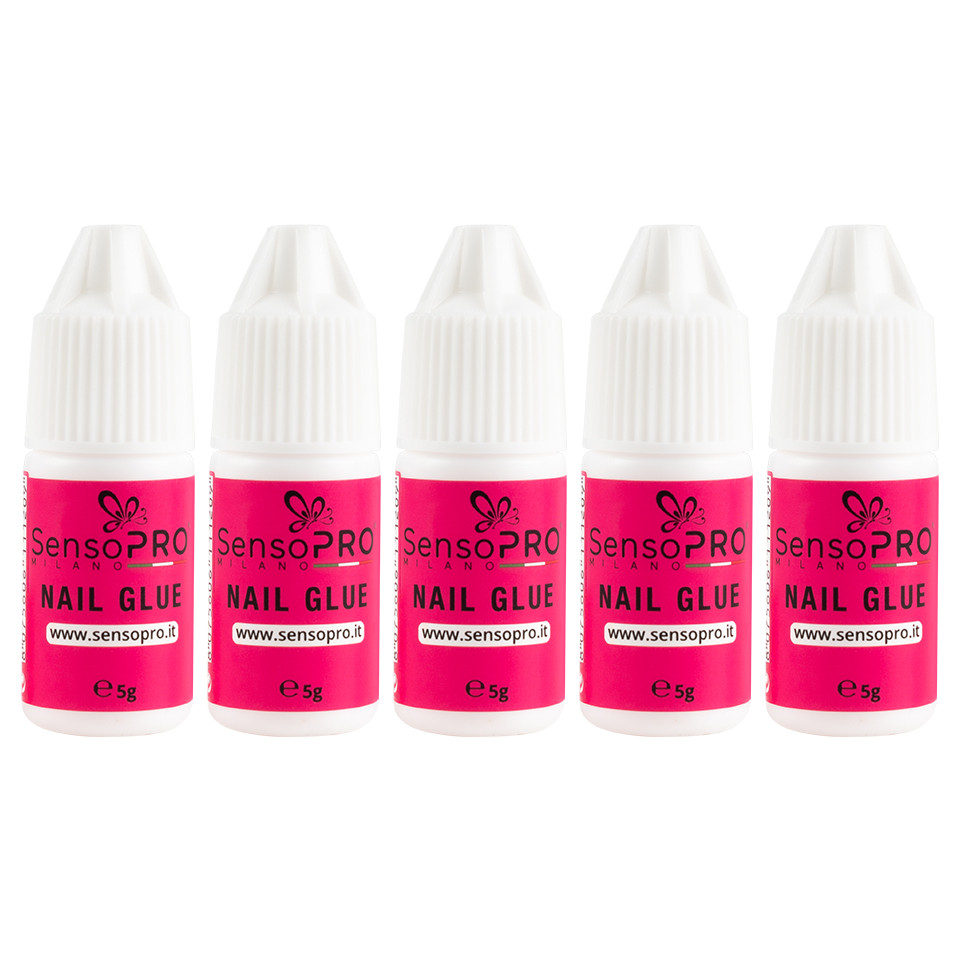 Lipici Unghii Tipsuri SensoPRO, Set 5x5g