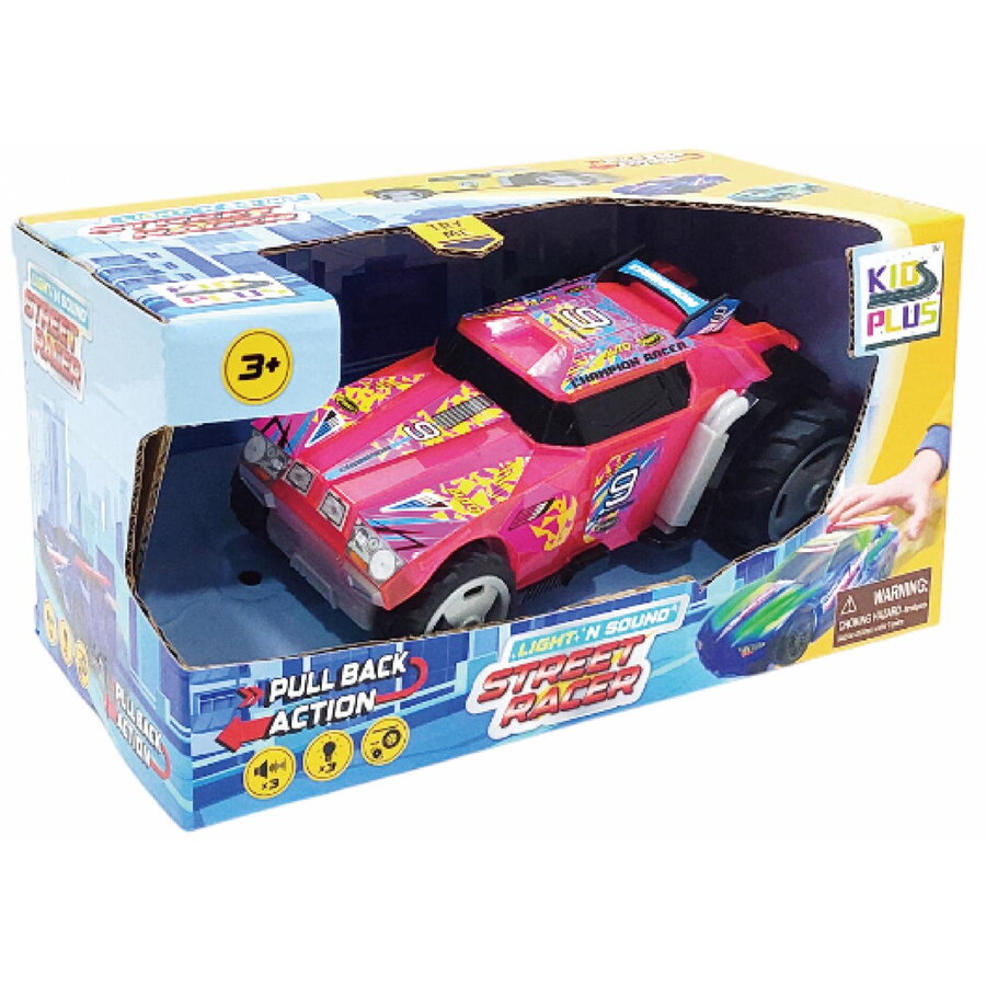 Mașinuță Pullback Racer Roz 1/24 cu Lumini și Sunete Cevodle - imagine 2