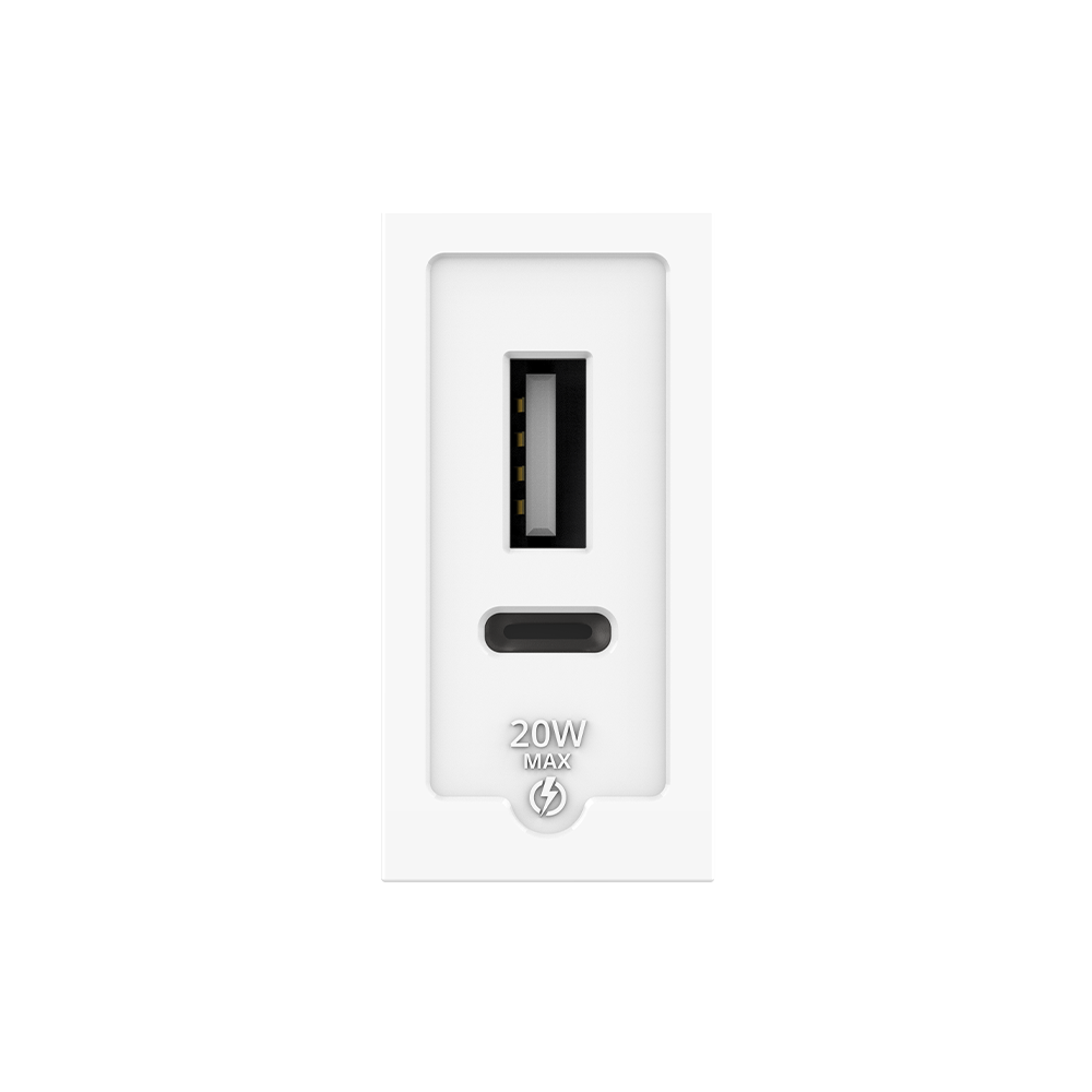 Priza USB-A + USB-C 20W LIVOLO, încărcare rapidă PD și QC - imagine 2