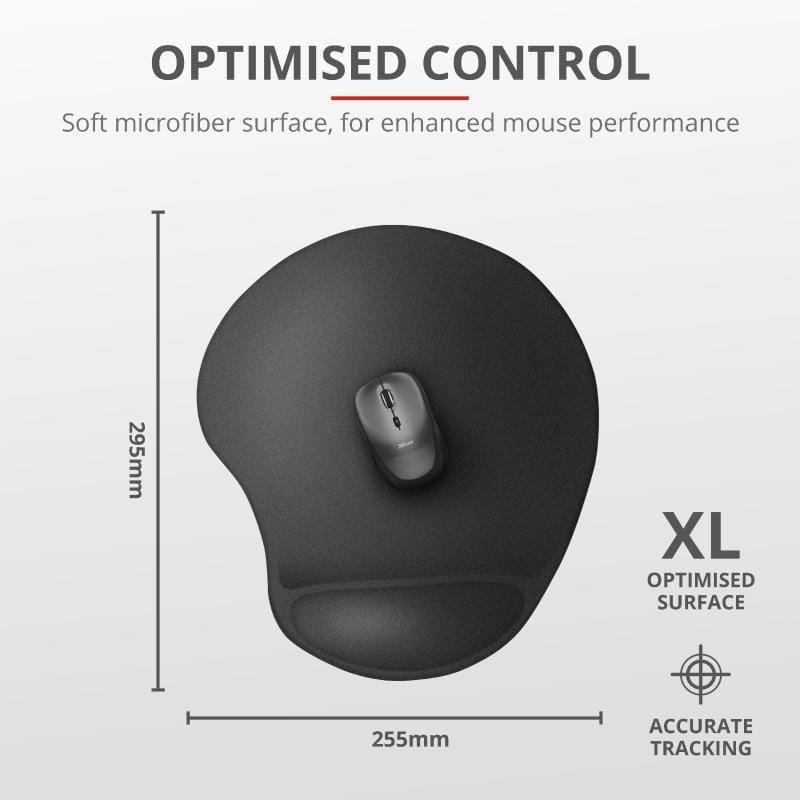 Mouse Pad Trust Bigfoot XL cu Suport Gel - Negru, 295x255mm - imagine 6