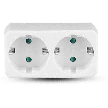 Adaptor 2 Prize Schuko 16A V-TAC, 2300W