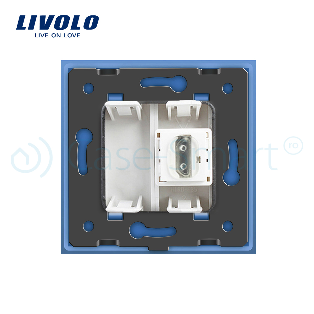 Priză HDMI Livolo cu ramă sticlă | Design modern - imagine 12