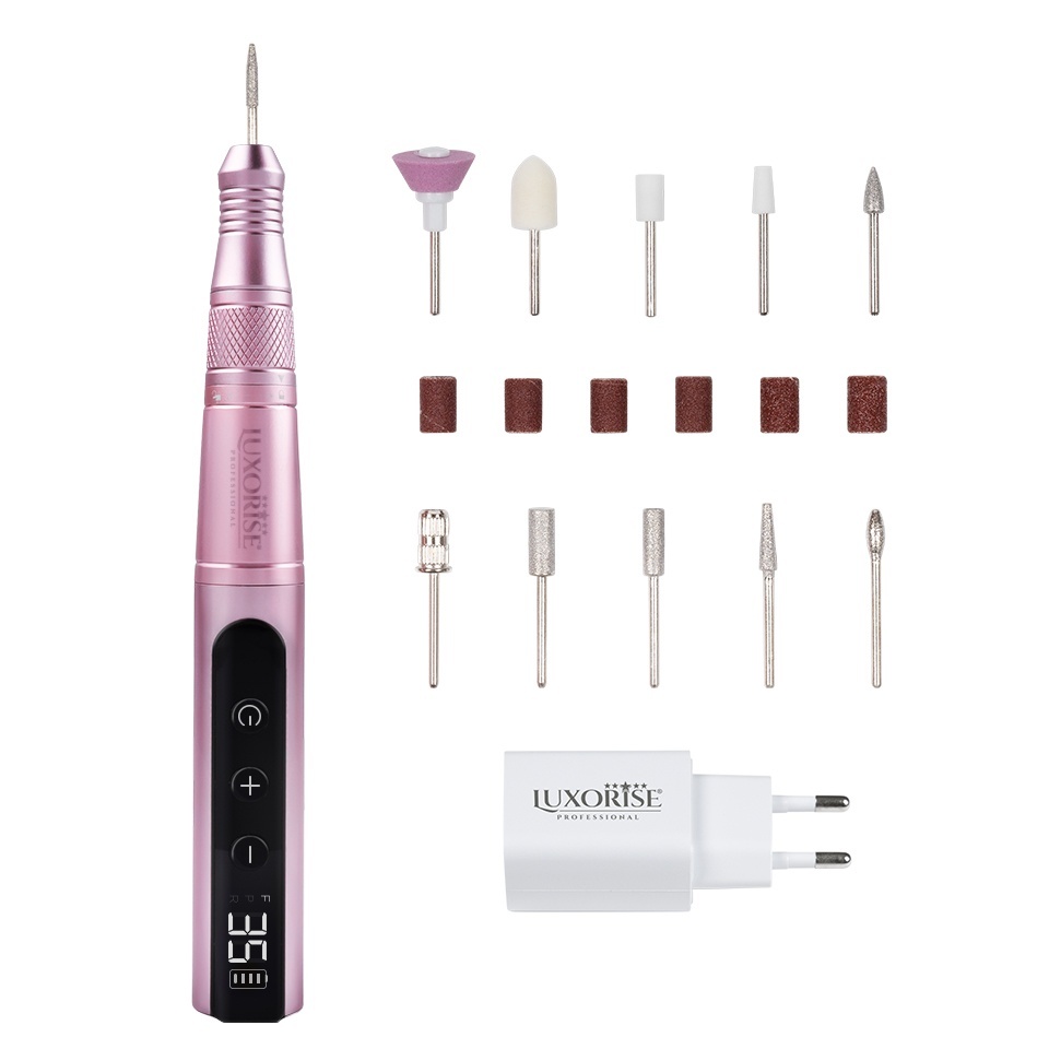 Freza Unghii Luxorise Titanium ProMAX, 35000 RPM, Roz - imagine 2