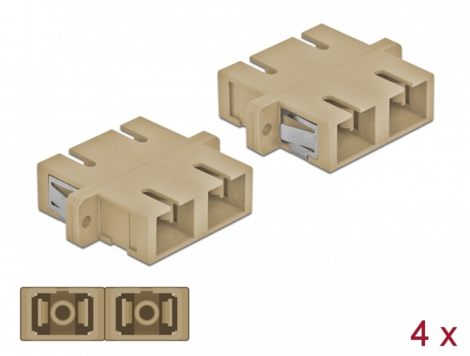 Set 4 Cuple SC Duplex Fibra Optica Delock