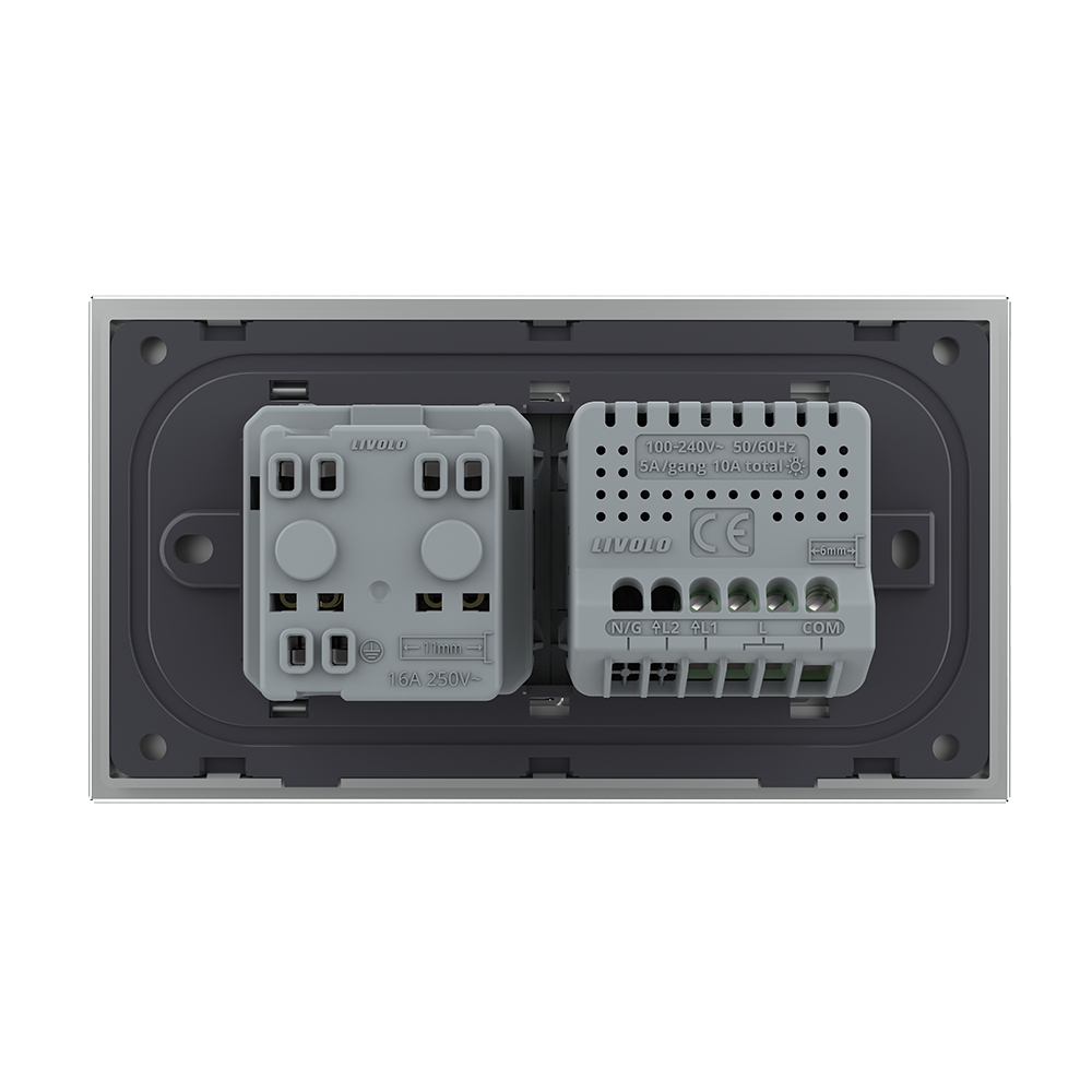 Intrerupator si Priza Livolo cu Rama Sticla - imagine 4