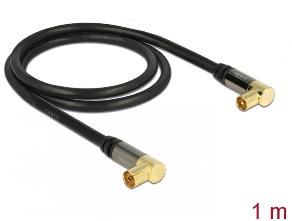 Cablu Prelungitor Antena Delock 1m, Conectori Auriti