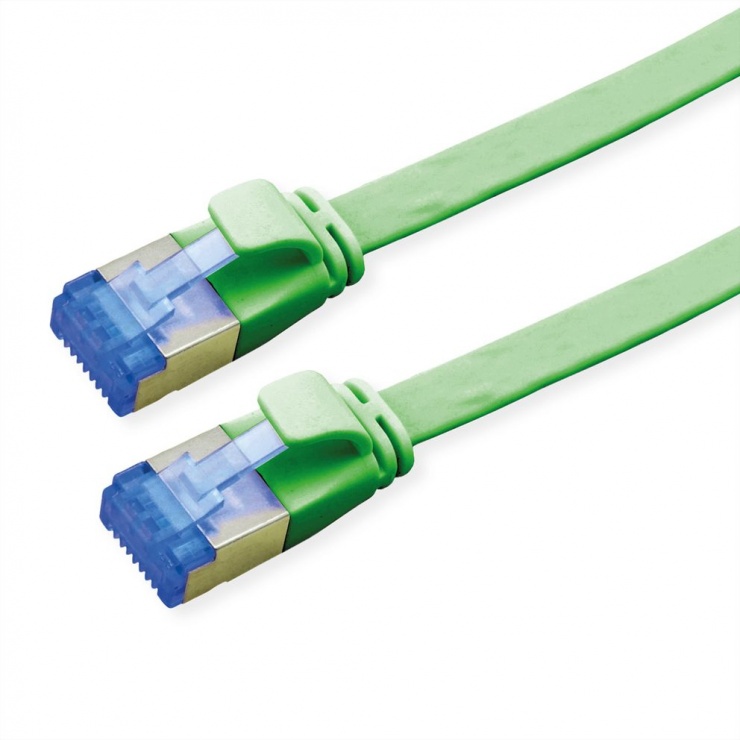 Cablu RJ45 FTP Flat Cat.6A 2m Verde