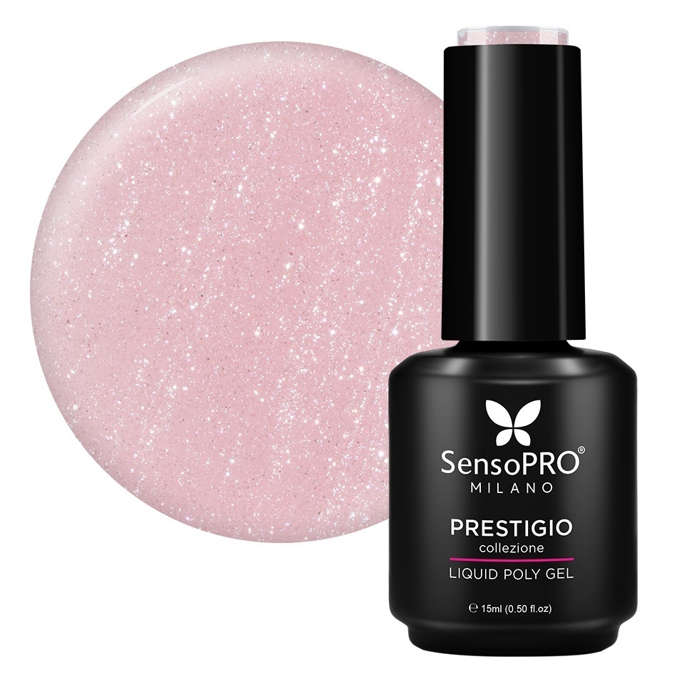 Polygel Lichid SensoPRO Milano PRESTIGIO, Silk Rose, 15ml