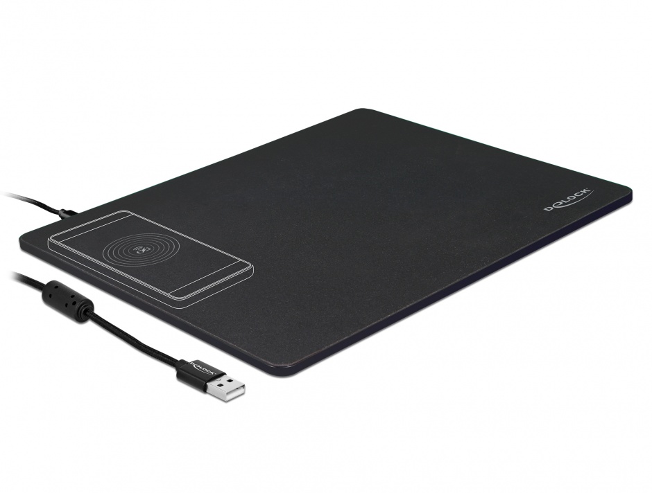 Mouse Pad Wireless Delock, Încărcare Qi Rapidă