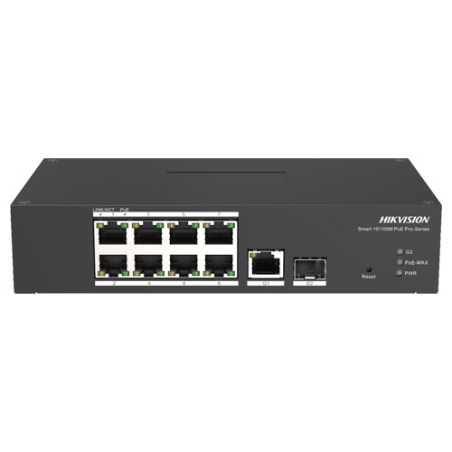 Switch Hikvision 8 Porturi PoE Managed, 10/100Mbps