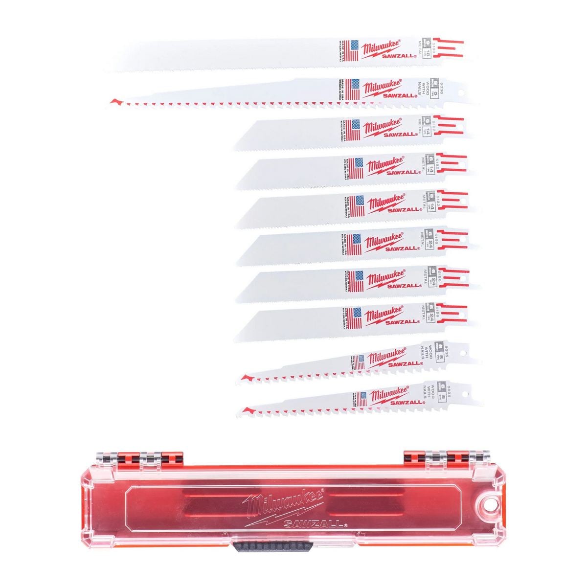 Set Panze Milwaukee Sawzall 10 buc - Tăiere Rapidă
