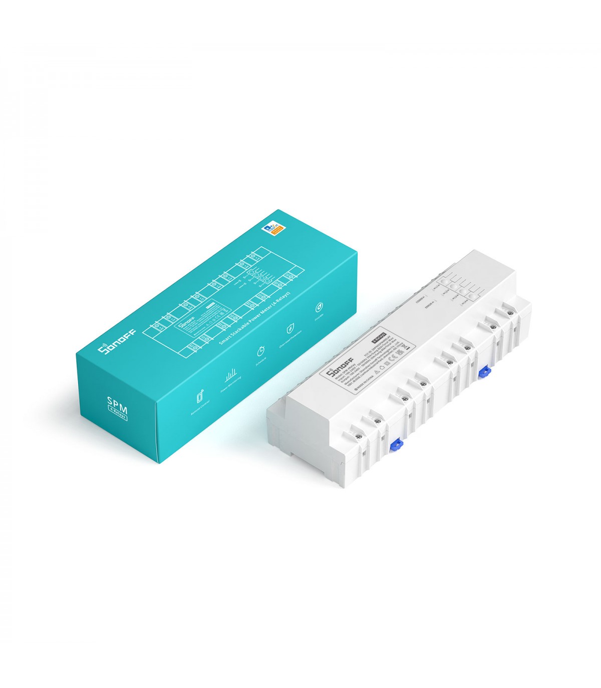 Releu Wi-Fi Sonoff 4 Canale cu Masurare Consum